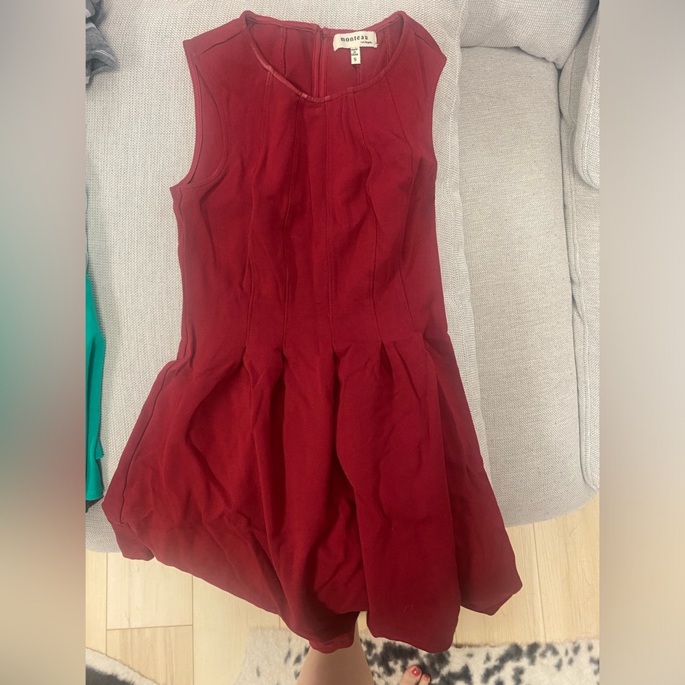 Red mini dress